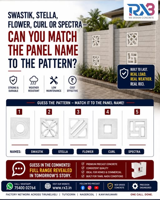 Guess the compound wall panel pattern