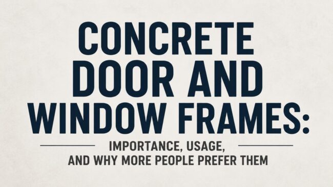 Concrete Door and Window Frames Importance, Usage, and Why More People Prefer Them Concrete Door and Window Frames Importance, Usage, and Why More People Prefer Them